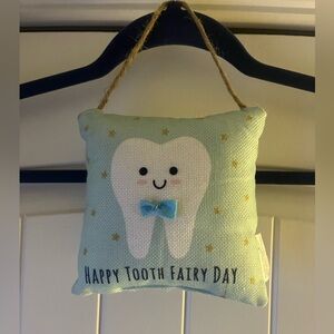 Tooth Fairy Pillow with Blue Bow